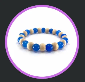 Blue Agate With Tulsi Bracelet
