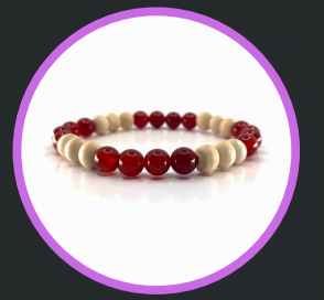 Red Agate with Tulsi Barcelet